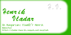 henrik vladar business card